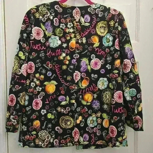 Vintage Colorful Fruit Design Blazer,Size Large - Picture 2 of 2